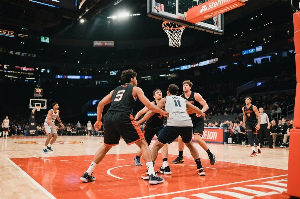 NBA球员在场上激烈对抗
